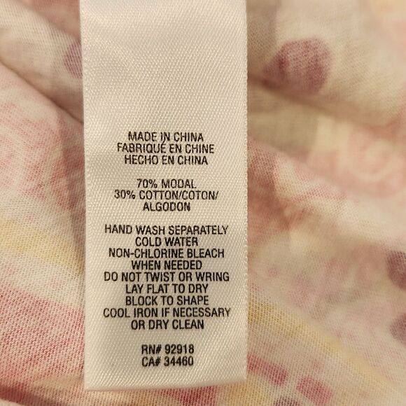 Juicy Couture Pink Henley Floral Paisley Mini Dress Size Large Y2K Feminine - Picture 7 of 11